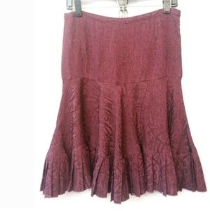 Calvin Tran NWT Womens Small Silk Skirt Flirty Pleated Hemline